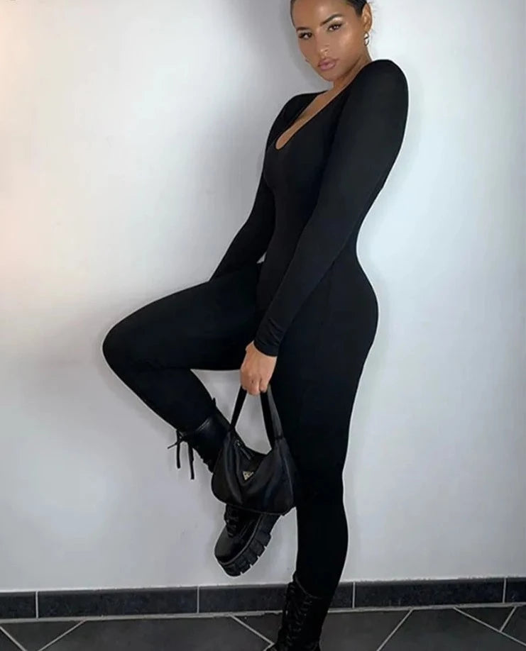 Basic Bodycon Jumpsuit For Women‘s